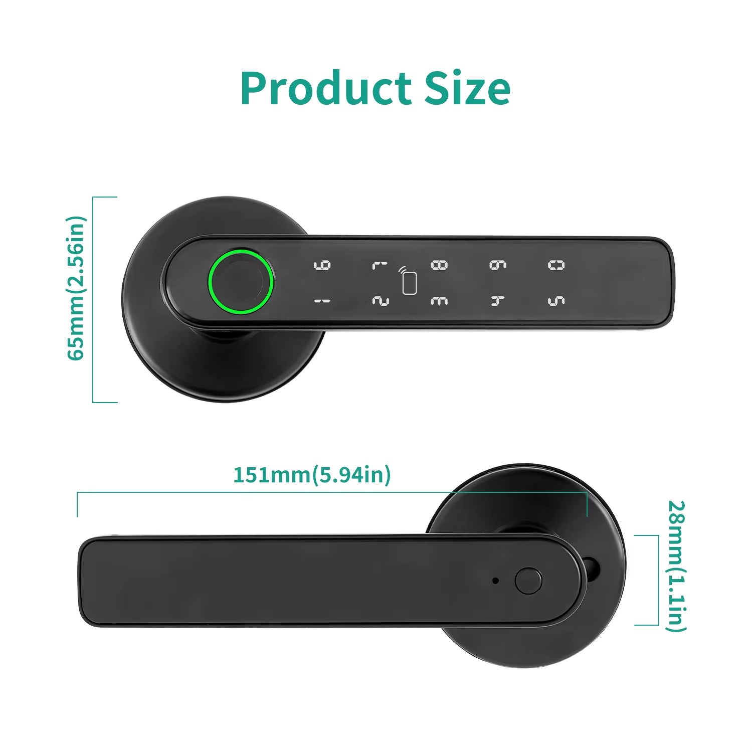 Revolutionize Your Home Security with the Smart Tuya 5-in-1 Fingerprint Door Lock - Effortless Access via Remote Control, App, Password, and IC Card!