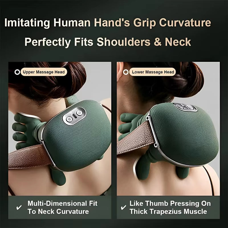 Experience Ultimate Relaxation with the 2025 Bionic Neck and Shoulder Massager N7 - 3-Level Kneading Modes for All Body Muscles