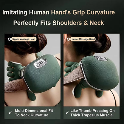 Experience Ultimate Relaxation with the 2025 Bionic Neck and Shoulder Massager N7 - 3-Level Kneading Modes for All Body Muscles