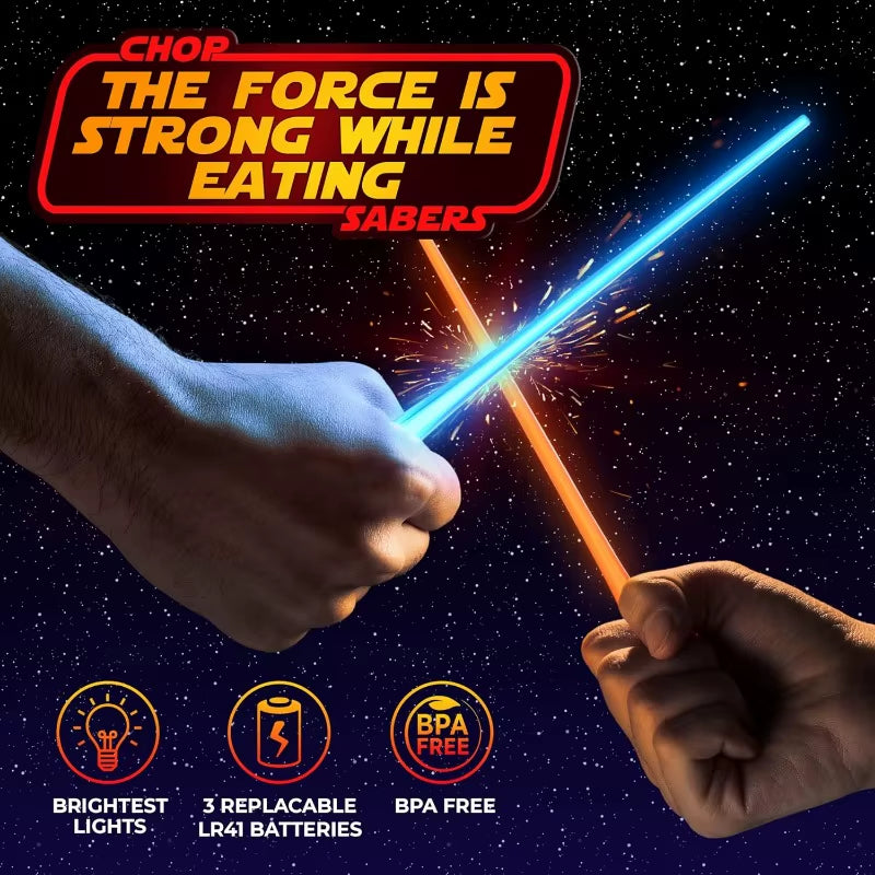 Illuminate Your Dining Experience with Lightsaber Chopsticks - Fun, Light-Up Mini Lightsabers for Sushi and More!