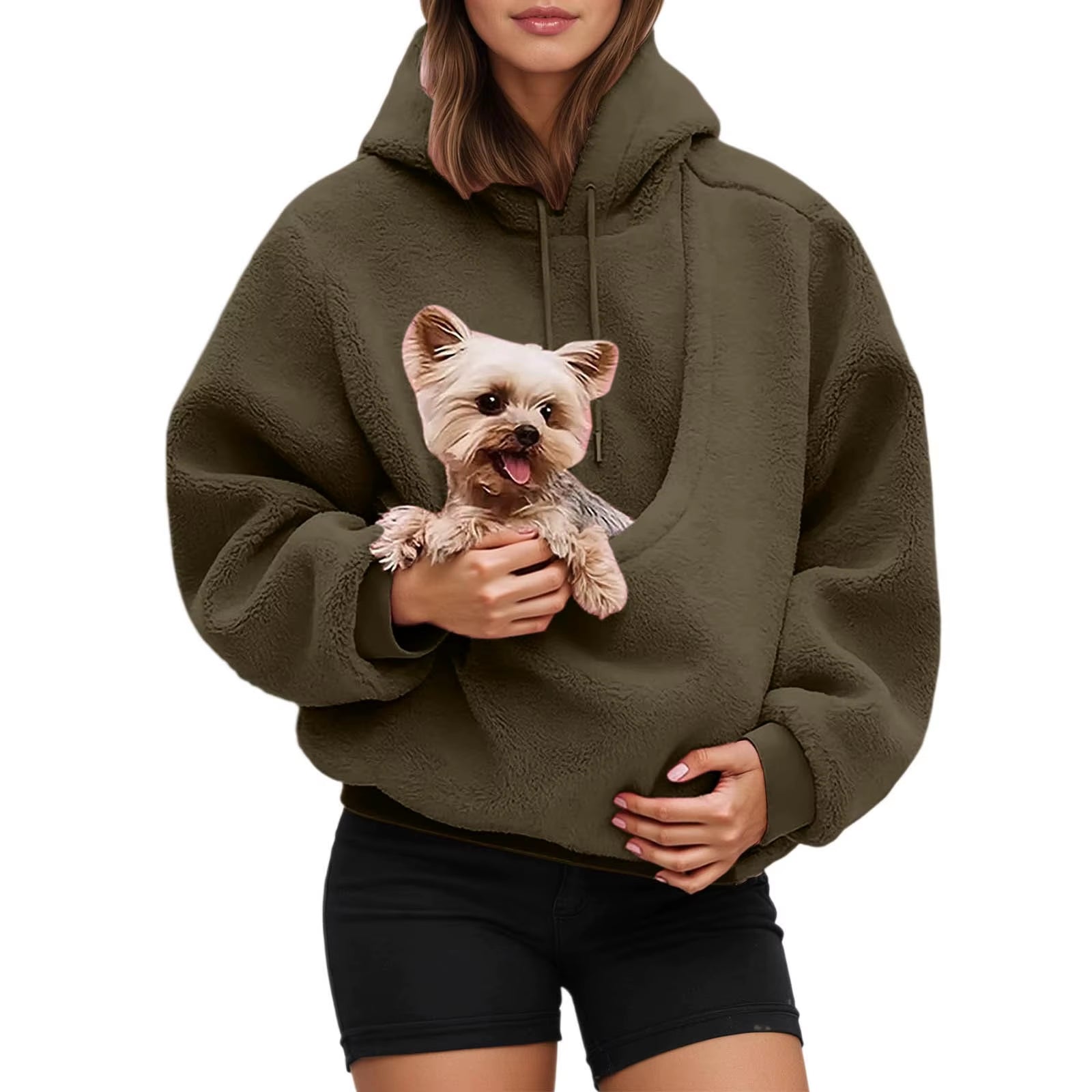 Cozy Unisex Pet Carrier Hoodie - Stylish Long Sleeve Sweatshirt for Cats and Dogs in Multiple Colors