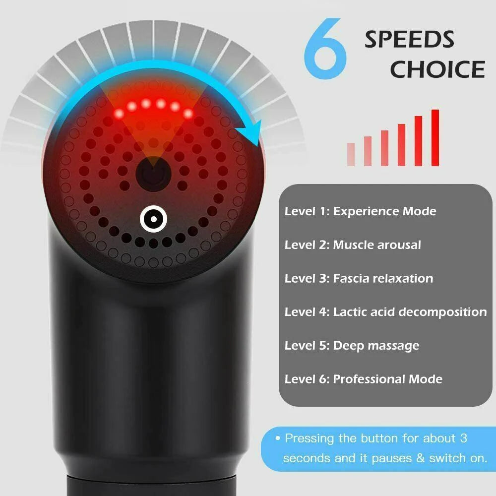 Ultimate Deep Tissue Massage Gun - Experience Unmatched Muscle Relaxation with 4 Interchangeable Heads