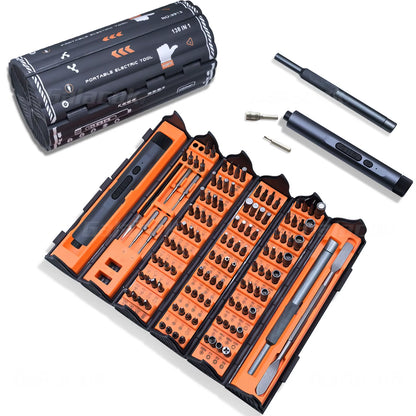 Transform Your Repairs with the Ultimate 138-in-1 Precision Electric Screwdriver Set - The All-in-One Cordless Power Tool Kit for iPhone, PC, and Watch Repairs