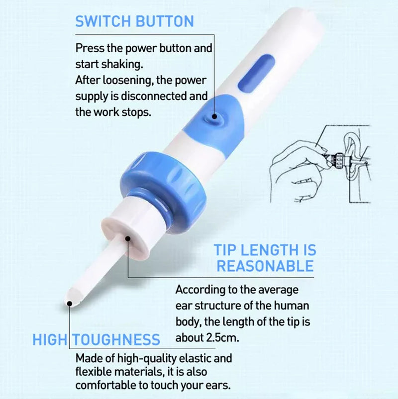 Painless Electric Cordless Vacuum Ear Cleaner – Safe & Effective Wax Removal Tool