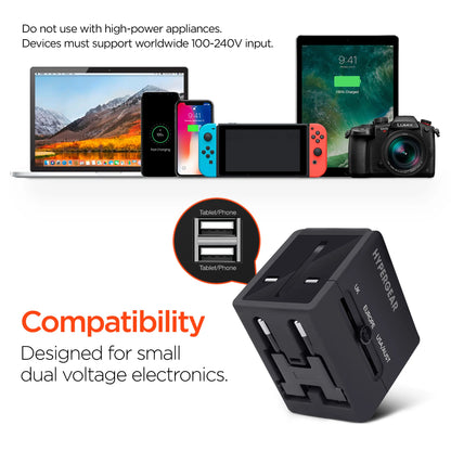 Ultimate Hypergear All-In-One Global Travel Adapter - Your Essential Travel Companion for Seamless Connectivity Worldwide!