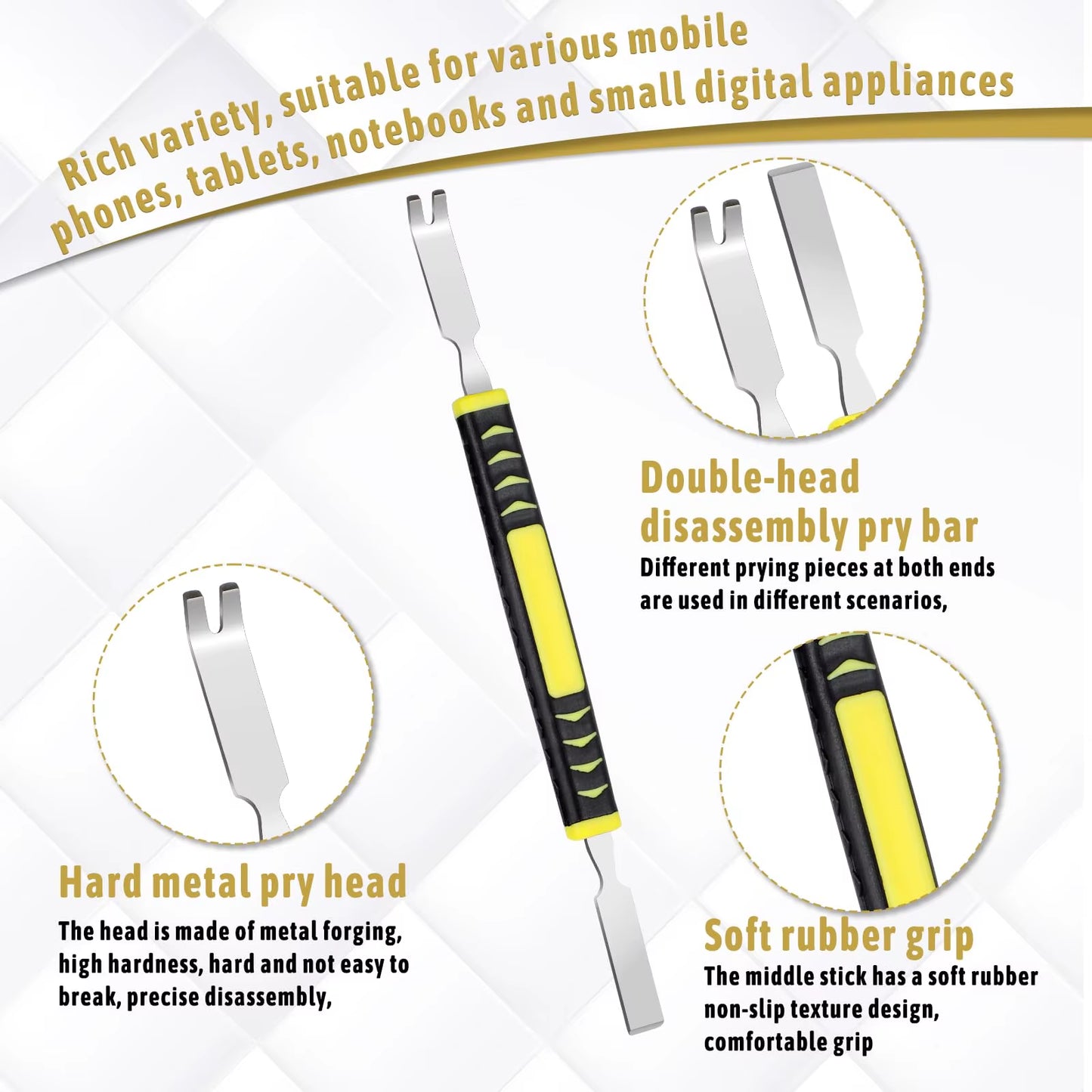 Ultimate 6-in-1 Hardened Claw Nail Double-Headed Pry Bar for Efficient Phone Repair and Disassembly
