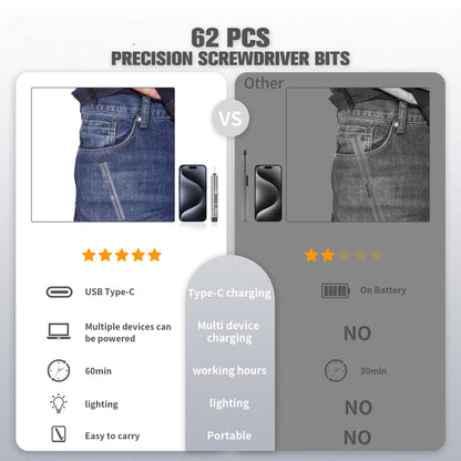 Transform Your Repairs with the Ultimate 138-in-1 Precision Electric Screwdriver Set - The All-in-One Cordless Power Tool Kit for iPhone, PC, and Watch Repairs