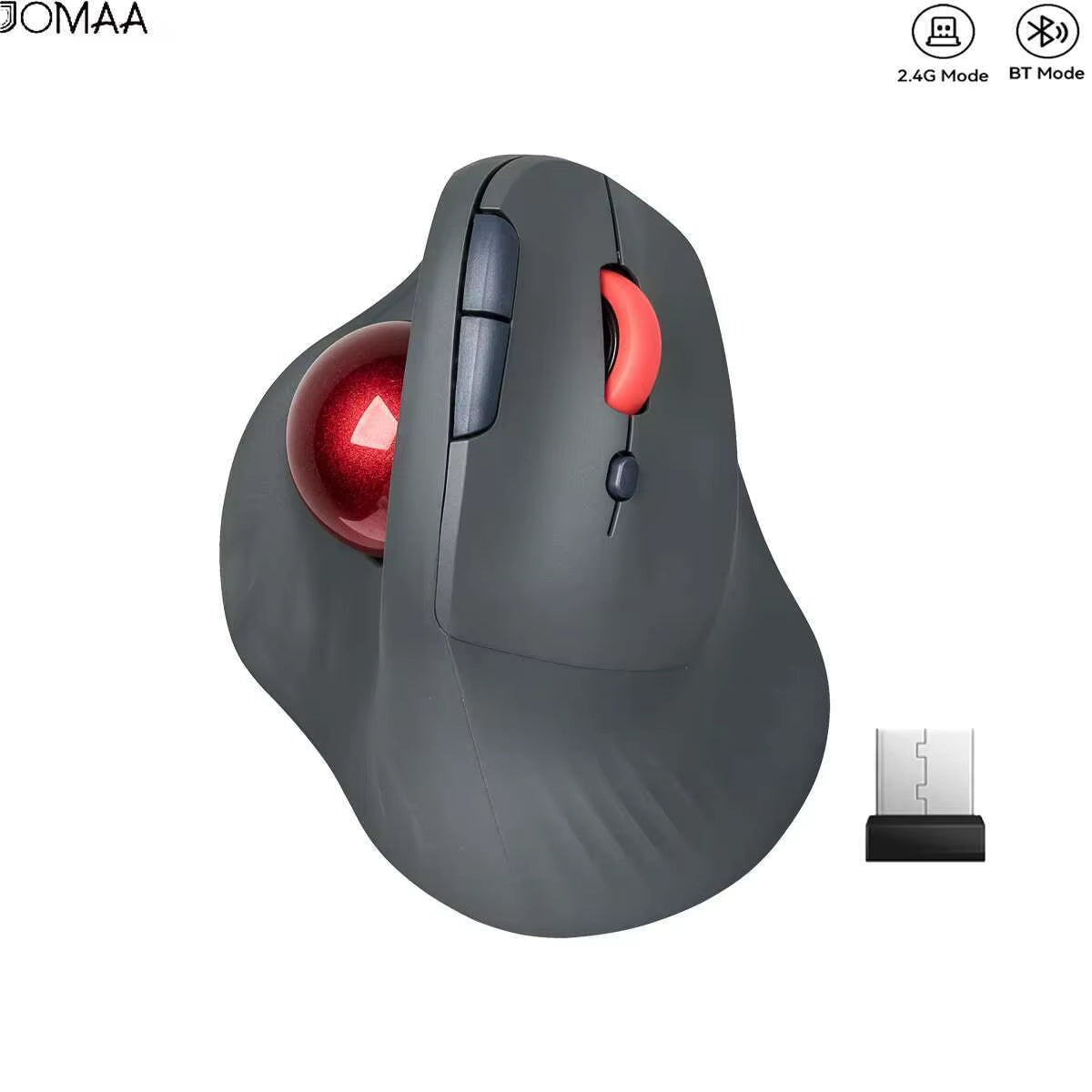 Revolutionize Your Computing Experience with the Ergonomic Bluetooth Wireless Trackball Mouse - Rechargeable, Dual-Mode Connectivity for Mac and Windows!