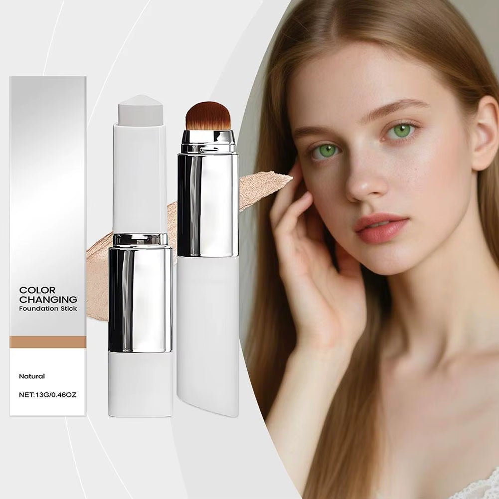 Transform Your Look with Our Color Changing Foundation Stick - Lightweight, Moisturizing, and Easy to Apply!
