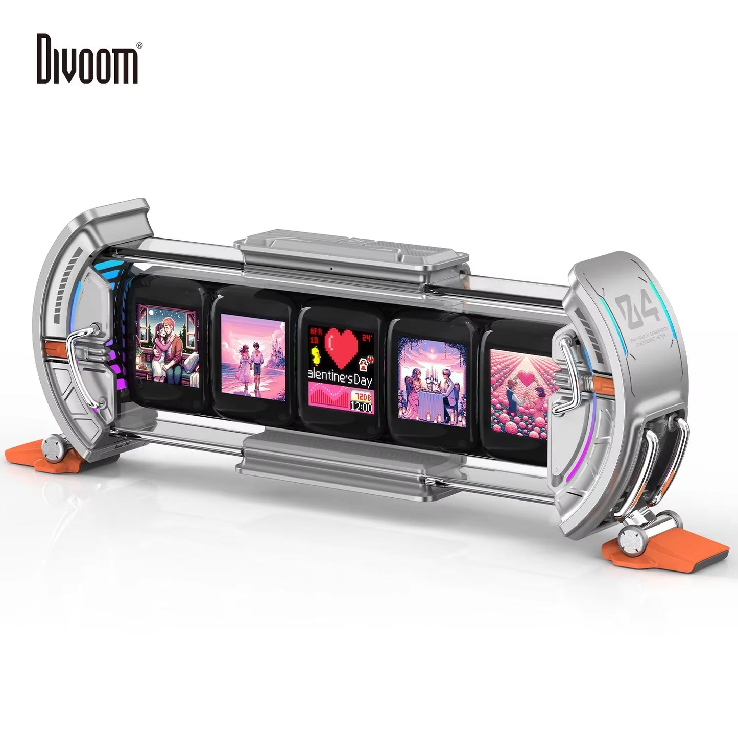 Transform Your Gaming Experience with the Divoom Times Gate: A Smart Cyberpunk Digital Clock with RGB LED Display and WiFi Control
