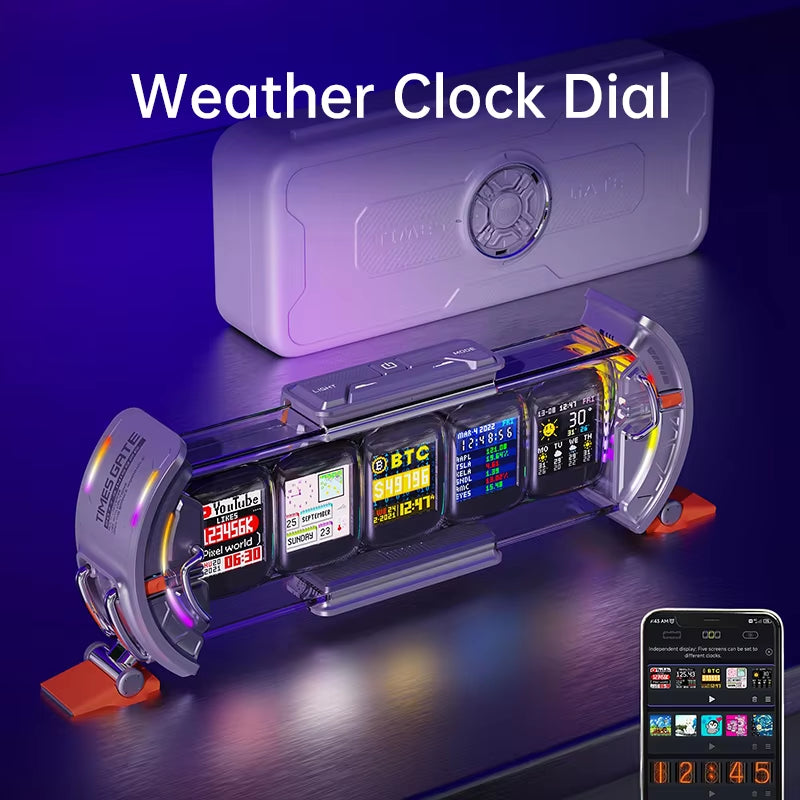 Transform Your Gaming Experience with the Divoom Times Gate: A Smart Cyberpunk Digital Clock with RGB LED Display and WiFi Control