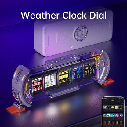 Transform Your Gaming Experience with the Divoom Times Gate: A Smart Cyberpunk Digital Clock with RGB LED Display and WiFi Control