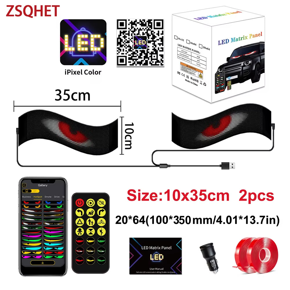 Transform Your Advertising with the LED Matrix Pixel Display: Flexible Scrolling Sign Board for Cars, Trucks, and Storefronts