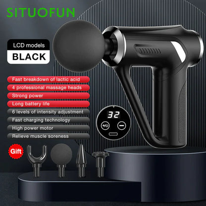 SITUOFUN Professional Massage Gun - 32 Adjustable Speeds for Deep Tissue Relief and Muscle Recovery