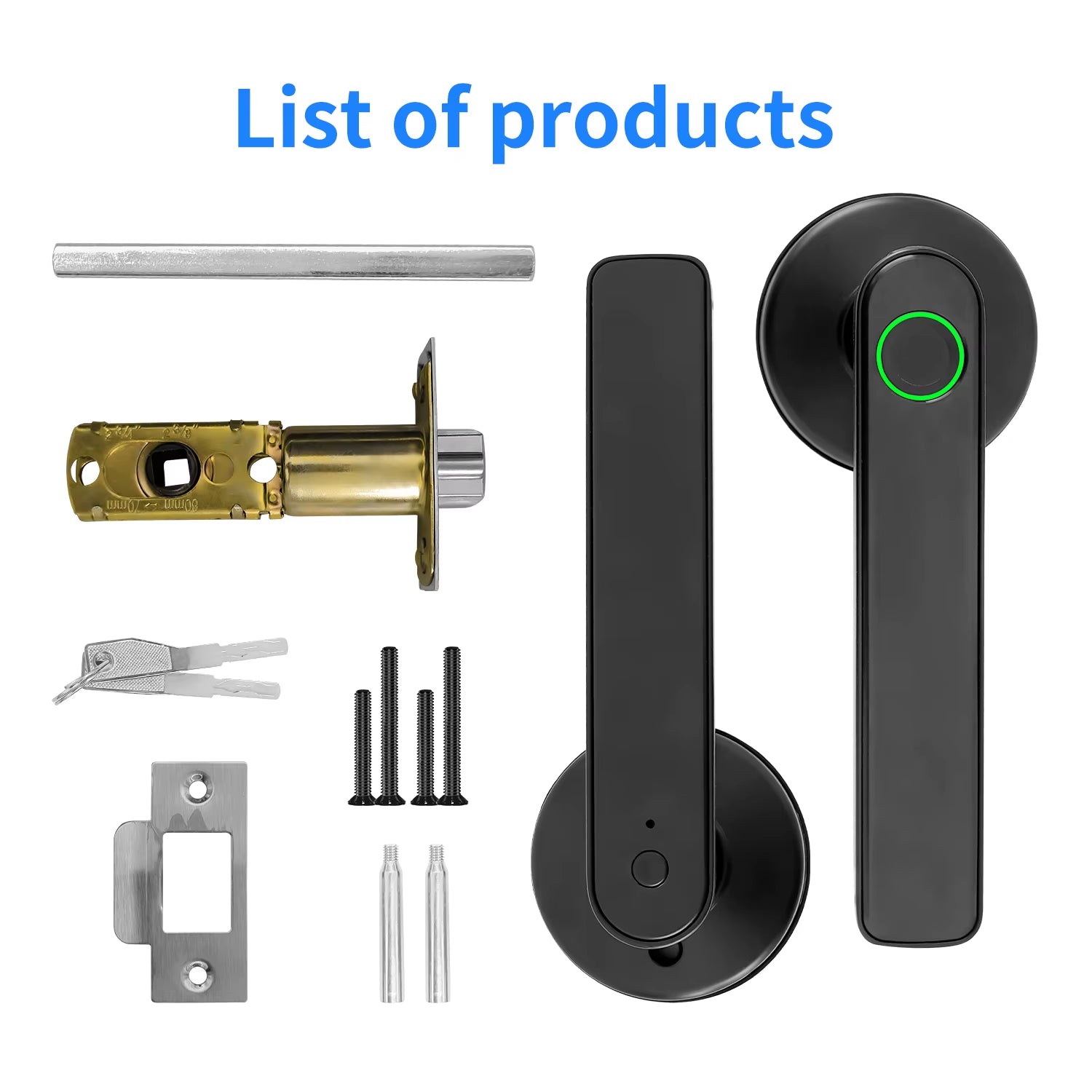 Revolutionize Your Home Security with the Smart Tuya 5-in-1 Fingerprint Door Lock - Effortless Access via Remote Control, App, Password, and IC Card!