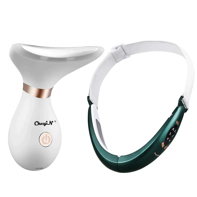 Transform Your Skin with the Ckeyin V-Shaped Facial Lifting Device - Advanced Red Light Therapy for a Slimmer, Youthful Face and Neck