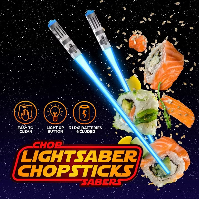 Illuminate Your Dining Experience with Lightsaber Chopsticks - Fun, Light-Up Mini Lightsabers for Sushi and More!