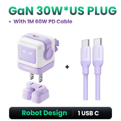 Power Up with the Stylish 30W Gan Charger - Perfect for iPhone 17, 16, MacBook, and Samsung Devices!