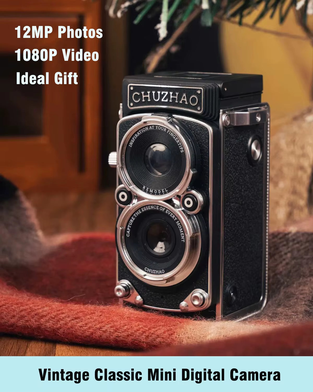 Capture Memories in Style with the CHUZHAO Vintage Mini Digital Camera - 12MP Autofocus & 1080P FHD Video for Perfect Vlogging and Gifting!