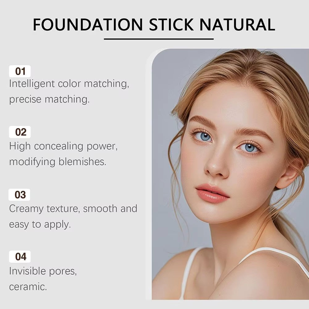 Transform Your Look with Our Color Changing Foundation Stick - Lightweight, Moisturizing, and Easy to Apply!