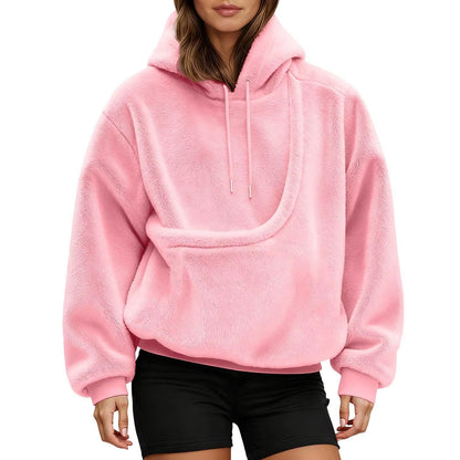 Cozy Unisex Pet Carrier Hoodie - Stylish Long Sleeve Sweatshirt for Cats and Dogs in Multiple Colors