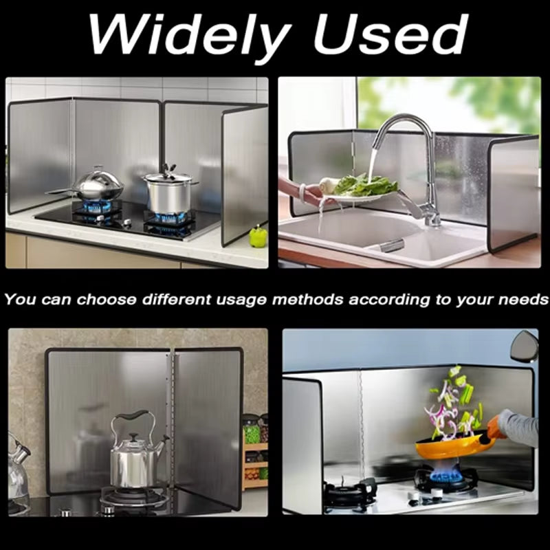 Transform Your Cooking Experience with the Foldable Stainless Steel Splatter Guard - Enjoy Mess-Free Frying Today!