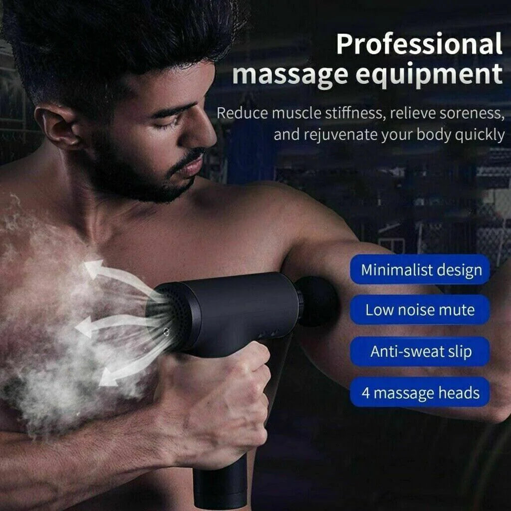 Ultimate Deep Tissue Massage Gun - Experience Unmatched Muscle Relaxation with 4 Interchangeable Heads