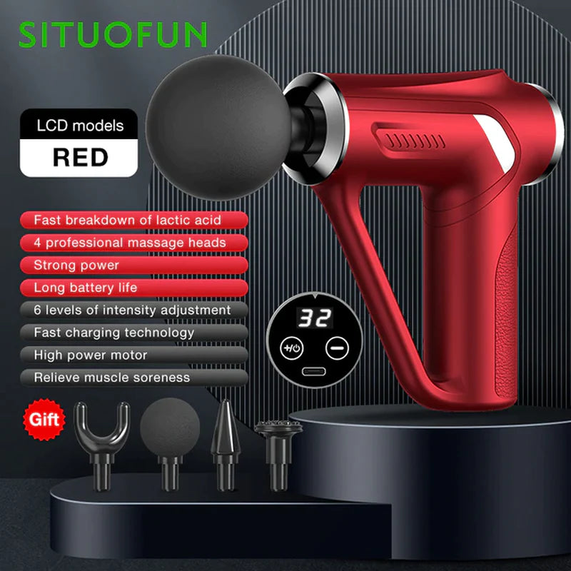 SITUOFUN Professional Massage Gun - 32 Adjustable Speeds for Deep Tissue Relief and Muscle Recovery