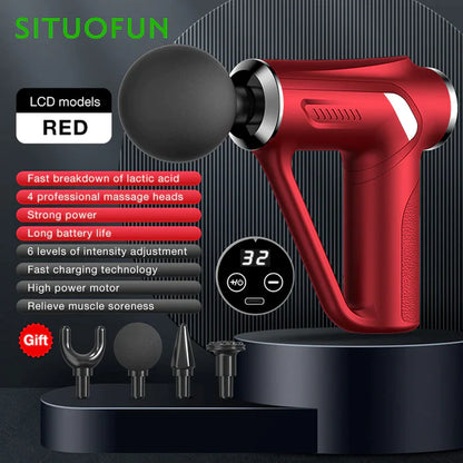 SITUOFUN Professional Massage Gun - 32 Adjustable Speeds for Deep Tissue Relief and Muscle Recovery