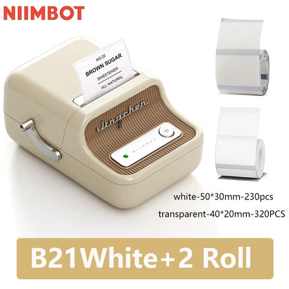 B21 Mini Portable Thermal Label Printer - Perfect for Home and Office, Bluetooth Enabled, Long-lasting Battery