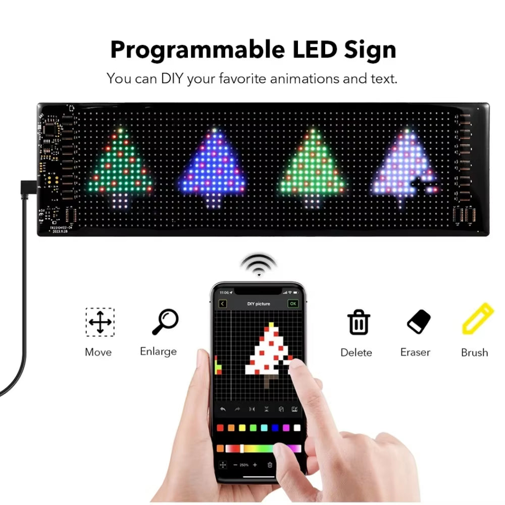 Transform Your Advertising with the LED Matrix Pixel Display: Flexible Scrolling Sign Board for Cars, Trucks, and Storefronts