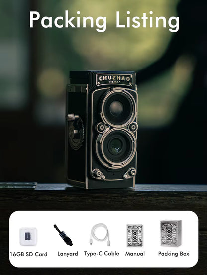 Capture Memories in Style with the CHUZHAO Vintage Mini Digital Camera - 12MP Autofocus & 1080P FHD Video for Perfect Vlogging and Gifting!