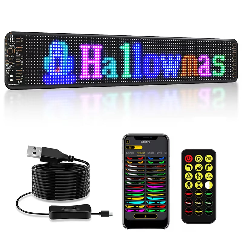 Transform Your Advertising with the LED Matrix Pixel Display: Flexible Scrolling Sign Board for Cars, Trucks, and Storefronts