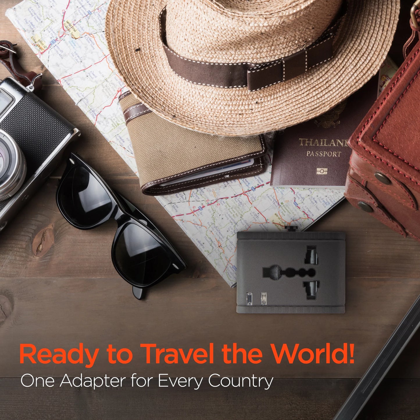 Ultimate Hypergear All-In-One Global Travel Adapter - Your Essential Travel Companion for Seamless Connectivity Worldwide!
