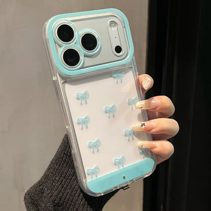 Illuminate Your Style with the Change Color Luminous Bowknot Phone Case for iPhone 11-17 Pro Max - Shockproof & Non-Slip Protection