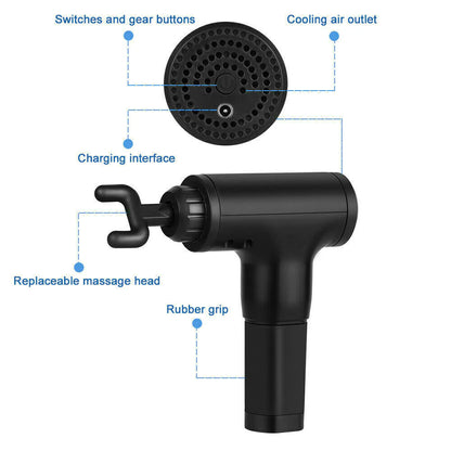 Ultimate Deep Tissue Massage Gun - Experience Unmatched Muscle Relaxation with 4 Interchangeable Heads