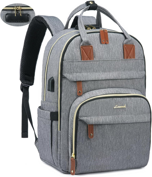 Professional Anti-Theft Laptop Backpack for Men and Women - Ideal for Work, Travel, and Outdoor Activities - Accommodates 15.6 Inch Laptops - Grey