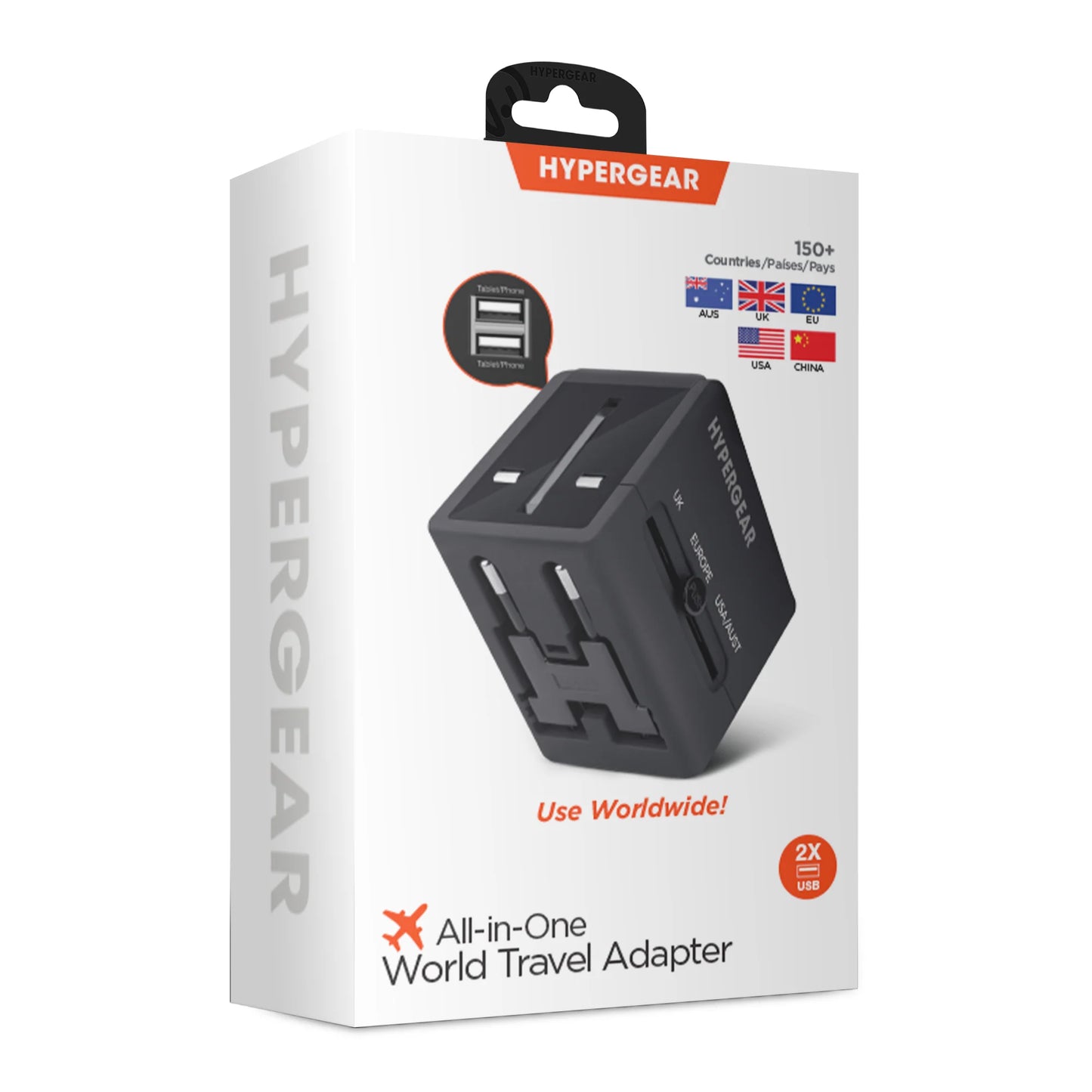 Ultimate Hypergear All-In-One Global Travel Adapter - Your Essential Travel Companion for Seamless Connectivity Worldwide!