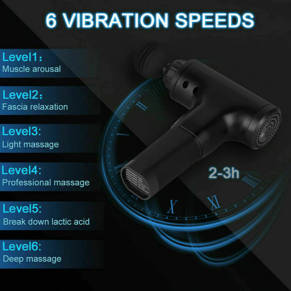 Ultimate Deep Tissue Massage Gun - Experience Unmatched Muscle Relaxation with 4 Interchangeable Heads