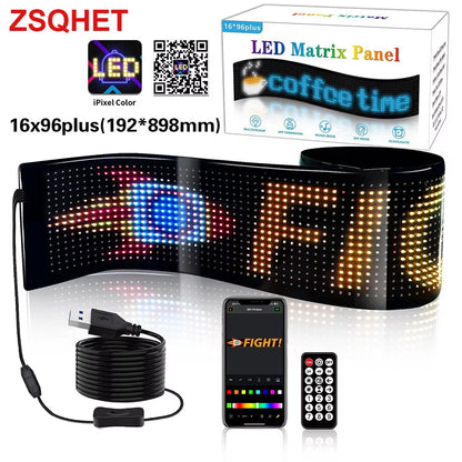 Transform Your Advertising with the LED Matrix Pixel Display: Flexible Scrolling Sign Board for Cars, Trucks, and Storefronts