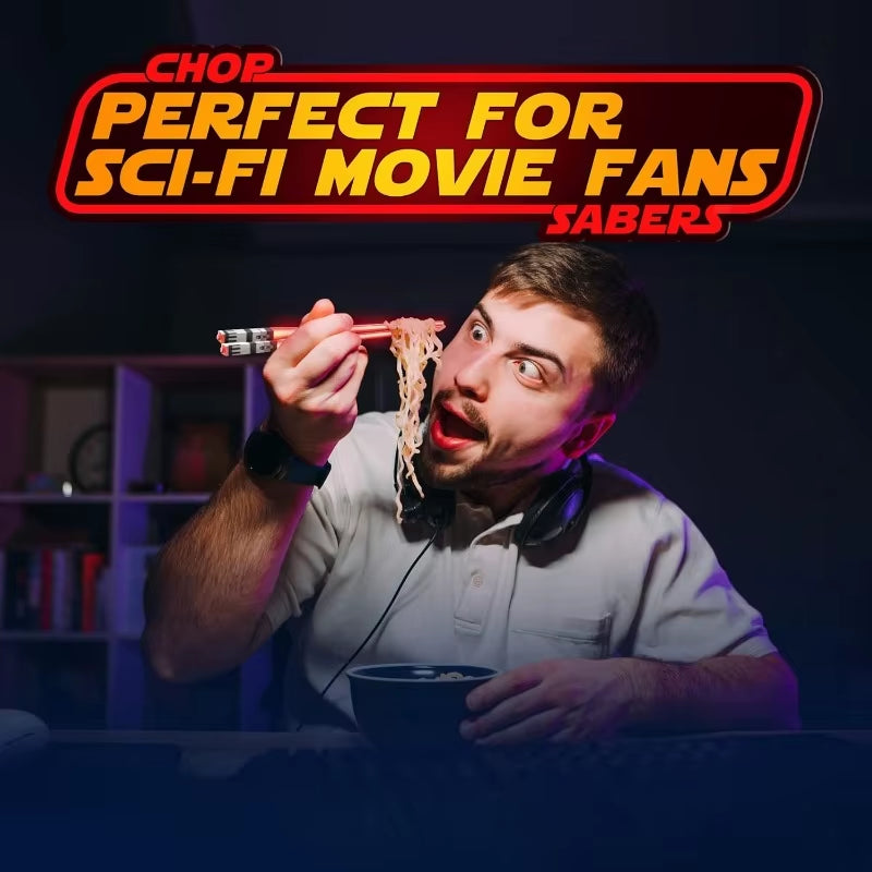Illuminate Your Dining Experience with Lightsaber Chopsticks - Fun, Light-Up Mini Lightsabers for Sushi and More!
